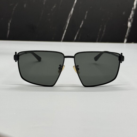 NEW BOTTEGA VENETA BV1223S 001 AVIATOR BLACK WOMEN SUNGLASSES BOTTEGA VENETA - Picture 4 of 10